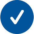 Blue Circle with White Checkmark